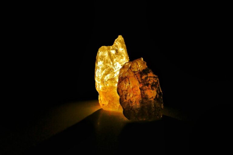 brown and white stone fragment